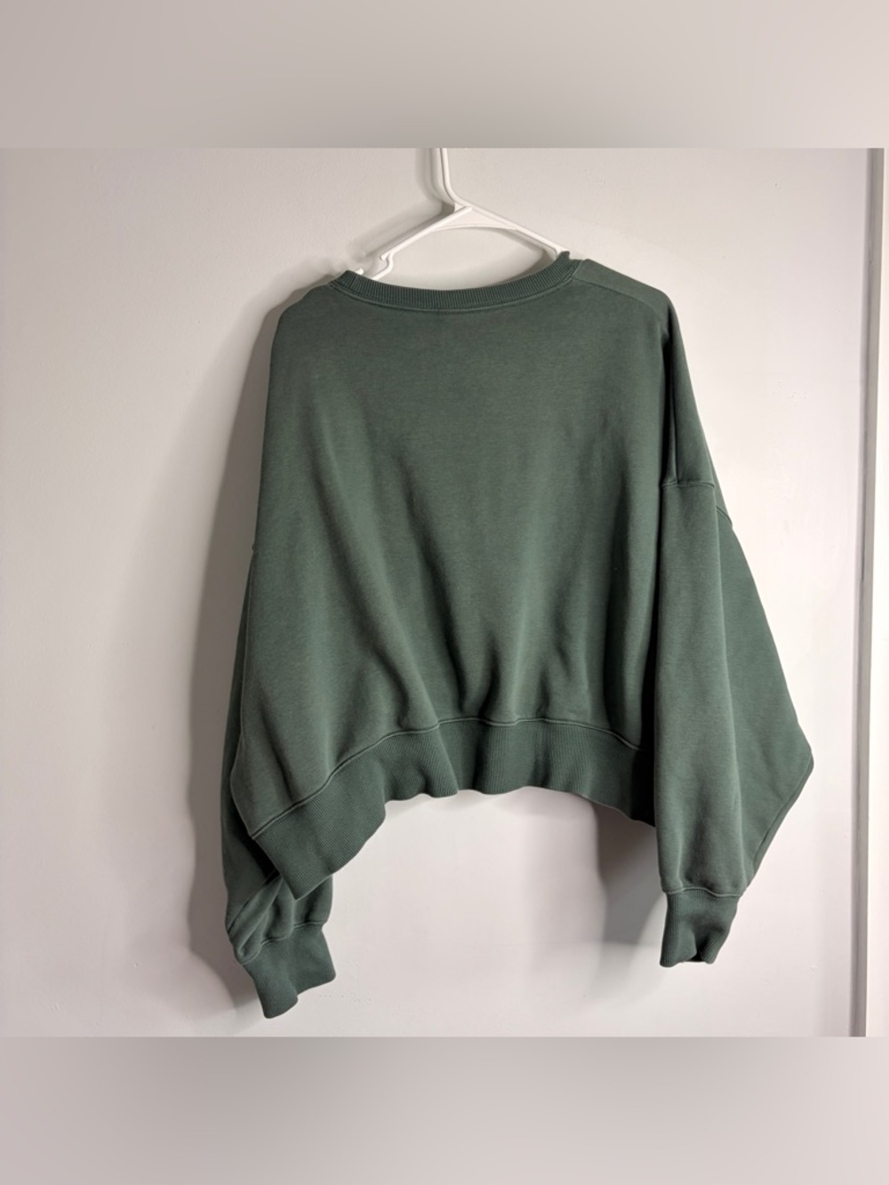 Nike Phoenix Green Crewneck Sweatshirt Cropped Large - Picture 2 of 6